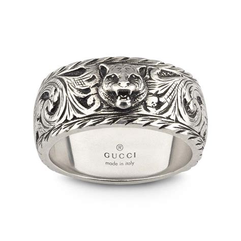 gucci ring for men|Gucci men's feline ring.